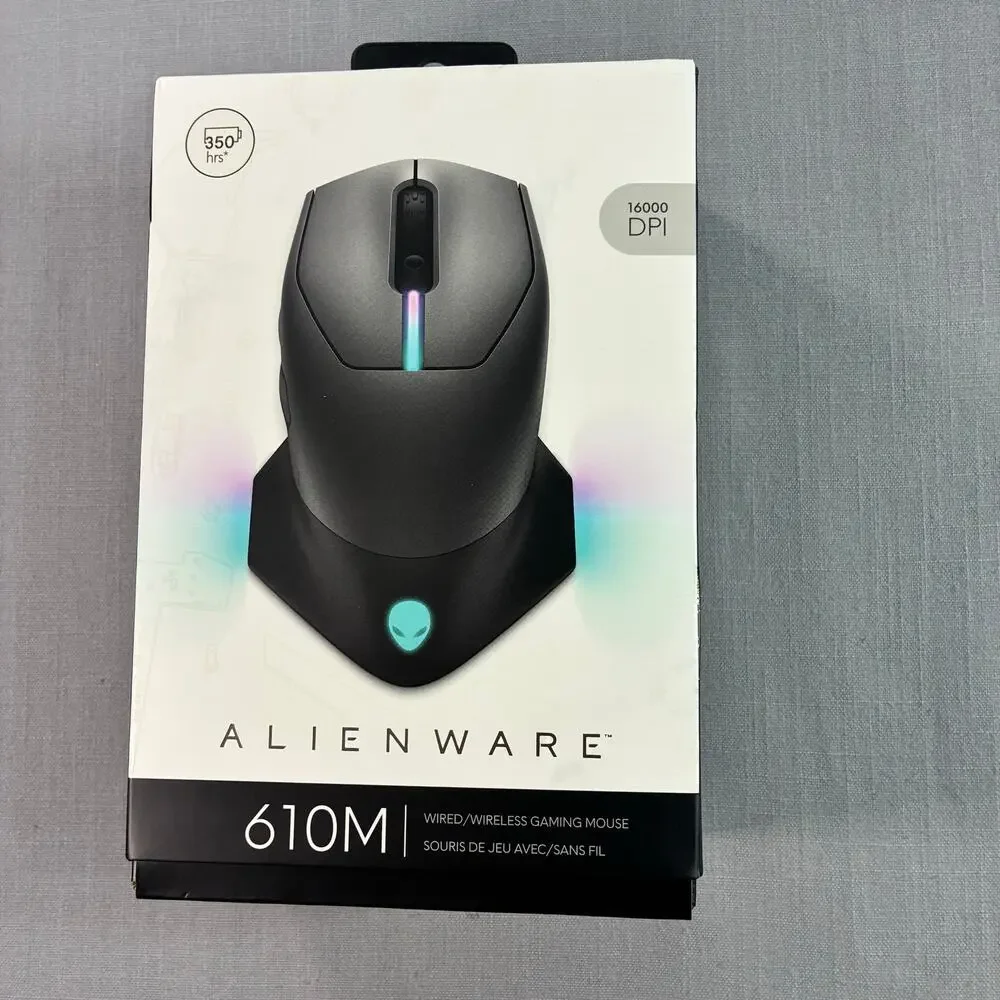 Factory Sealed Alienware AW610M Wireless Wired Gaming Mouse RGB 16000 DPI